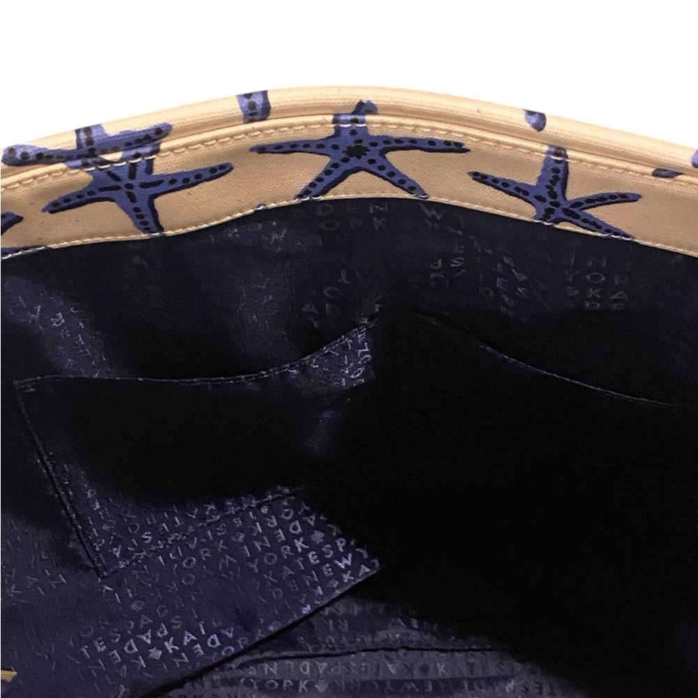 Kate Spade Coated canvas starfish tote - like new - leather handles - Picture 9 of 13